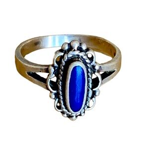 Blue Lapis Southwestern Sterling Silver Woman’s Ring Jewelry Azul